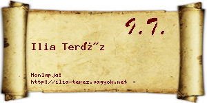 Ilia Teréz névjegykártya