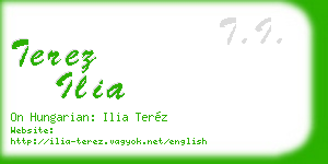 terez ilia business card